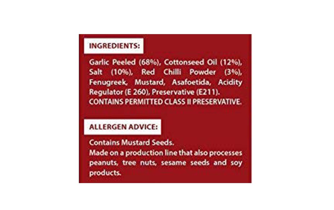 Fazlani Foods Garlic Pickle    Glass Jar  300 grams